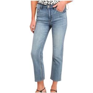 Lulus Straight Leg Jeans Janine Relaxed Fit Medium Blue Wash Women’s Size 31